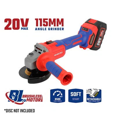 MÁY MÀI GÓC KHÔNG CHỔI CHỔI 20V 115mm